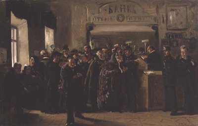 Bankruptcy, 1880 by Vladimir Egorovic Makovsky